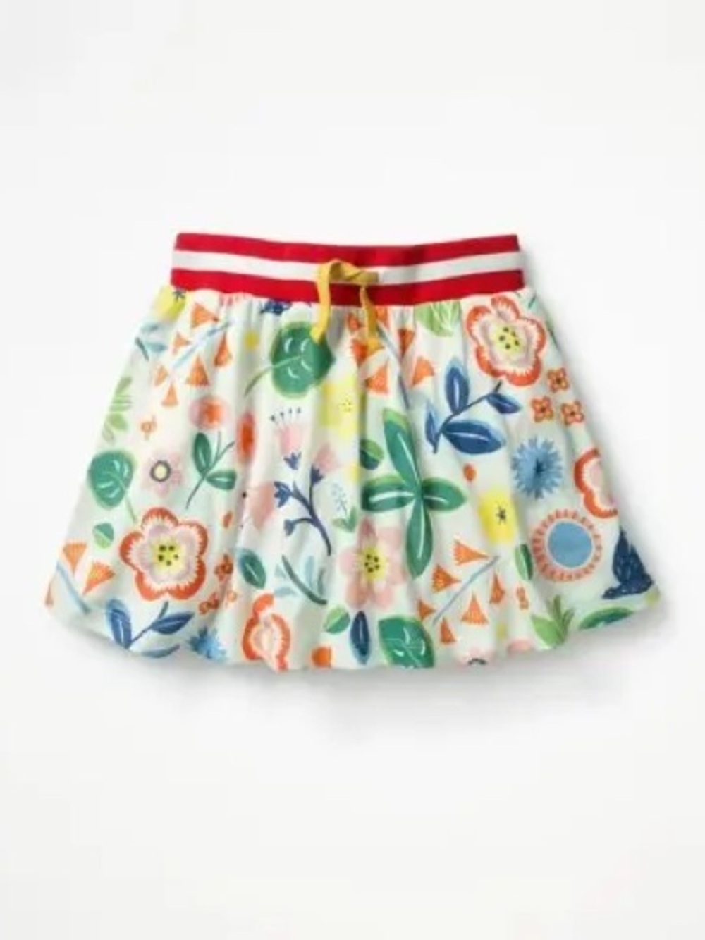 Mini Boden Girls Floral Skirt with Biker Shorts Underneath